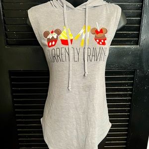 Authentic Disney Parks Women’s sporty hoodie sleeveless top size L